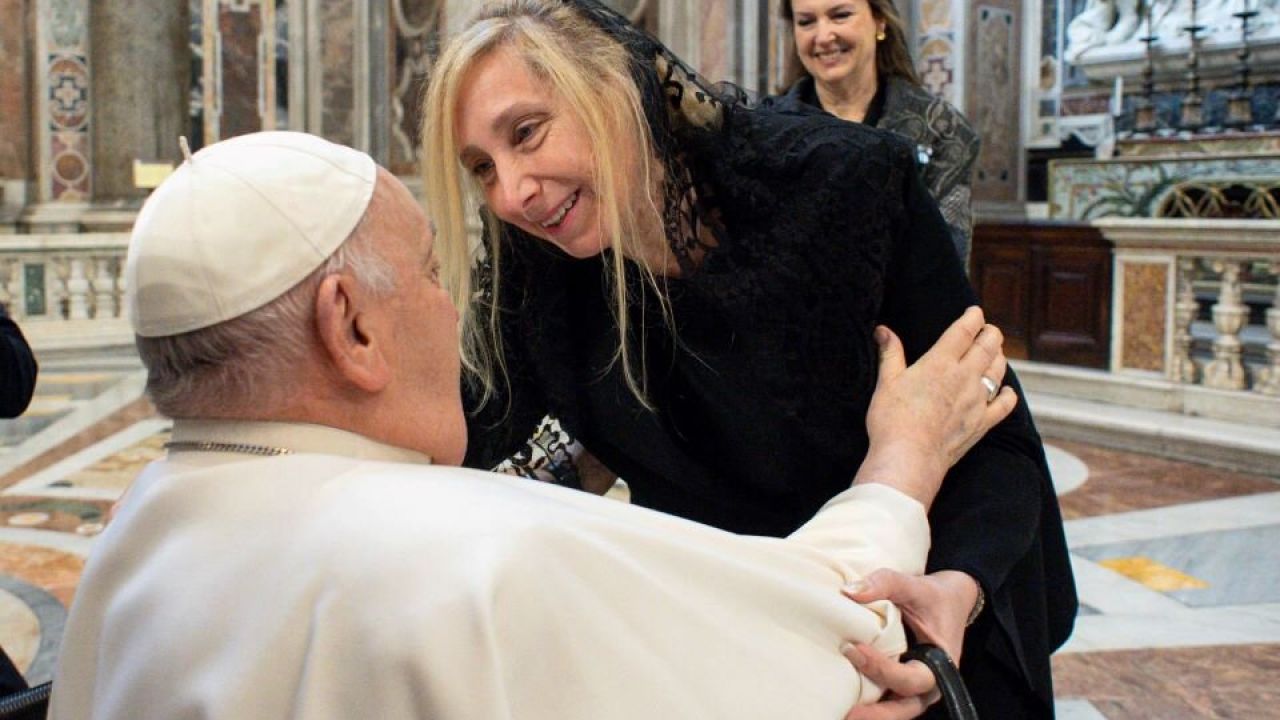 Karina Milei con el Papa Francisco | Foto:Cedoc