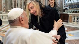 Karina Milei con el Papa Francisco