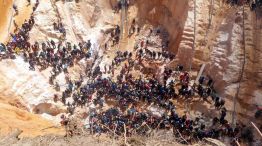 Derrumbe de la mina de oro Bulla Loca, situada en La Paragua Venezuela 20240221