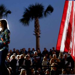 Nikki Haley, aspirante presidencial republicana de EE.UU. y ex embajadora de la ONU, habla durante un evento de campaña en Beaufort, Carolina del Sur. Foto de Julia Nikhinson / AFP | Foto:AFP