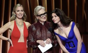 Meryl Streep, Emily Blunt y Anne Hathaway