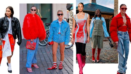 Rojo y celeste: cómo llevar este mix de colores que ya es tendencia