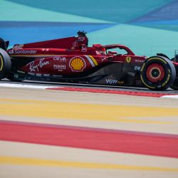 El piloto monegasco de Ferrari, Charles Leclerc, conduce durante el segundo día de las pruebas de pretemporada de Fórmula Uno en el Circuito Internacional de Bahréin en Sakhir. | Foto:ANDREJ ISAKOVIC / AFP