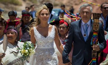Así fue la ceremonia indígena en la boda de Tulia Snopek y Gerardo Morales