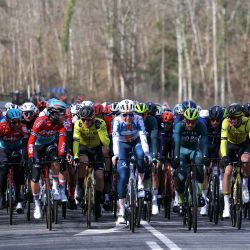 El pelotón recorre la segunda etapa de la carrera ciclista París-Niza, 179 km entre Thoiry y Montargis. Foto de Thomas SAMSON / AFP | Foto:AFP