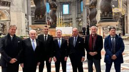 Empresarios en el Vaticano con Milei