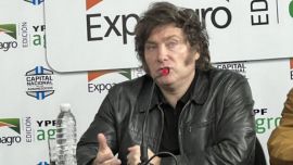 President Javier Milei appears at Expoagro 2024.