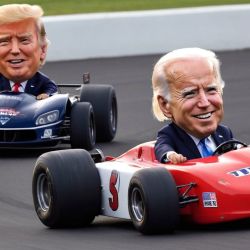 Biden y Trump en una imagen generada con IA | Foto:MG