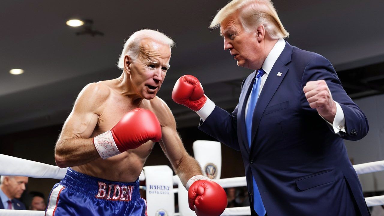 Biden y Trump en una imagen generada con IA | Foto:MG