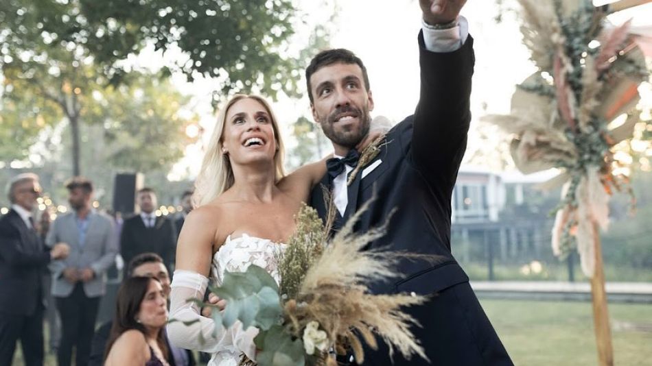 Julieta Puente y Facundo Miguelena recién casados