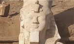 Encuentran la parte superior de una colosal estatua del faraón Ramses II