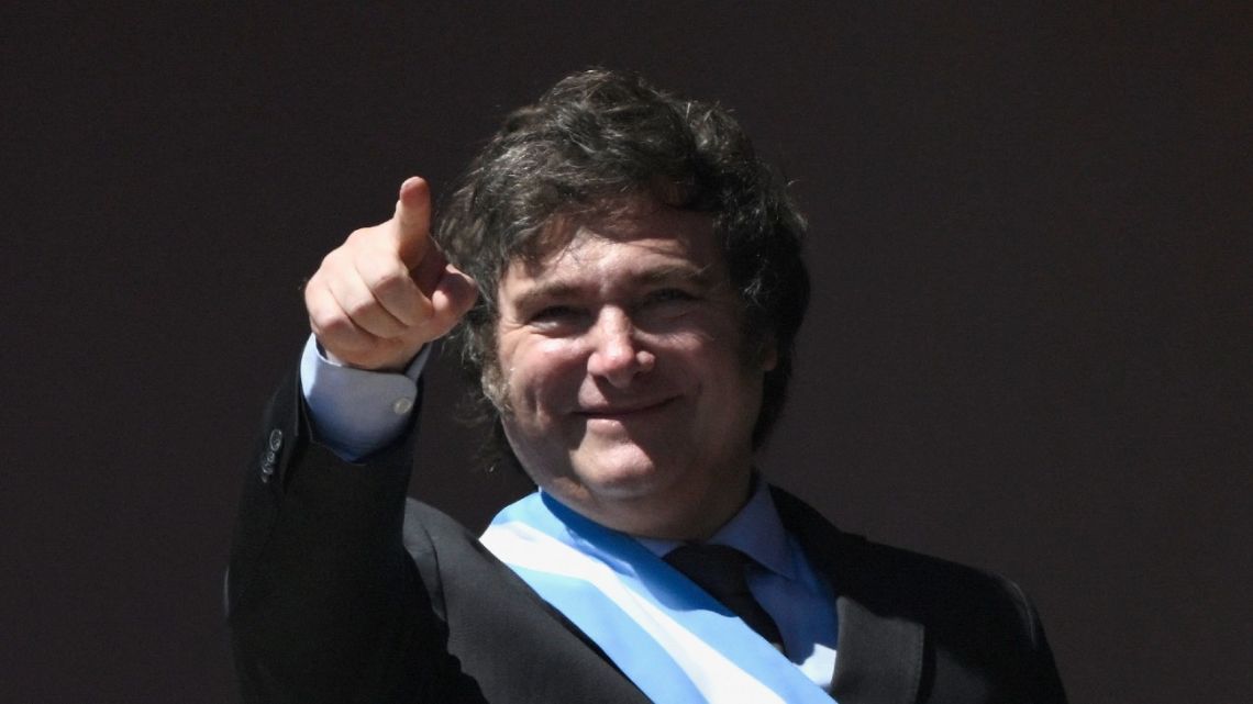 Argentina's President Javier Milei marks 100 days in office on March 19, 2024. 