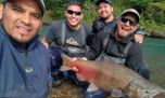 47 salmones en 4 días en un río de Santa Cruz