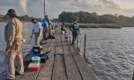 Los pescadores lucharon contra el clima en Punta Lara