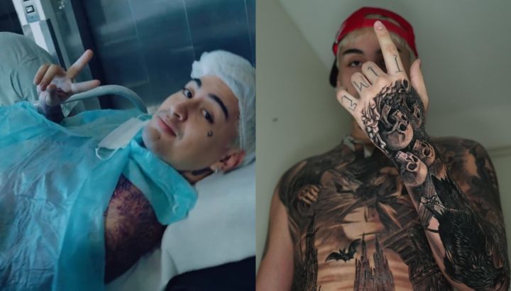 Durmieron a Tiago PZK para someterse a una sesión de ocho horas de tatuaje: el impactante video
