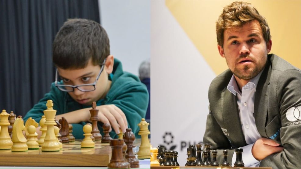 Faustino Oro Magnus Carlsen ajedrez g_20240324