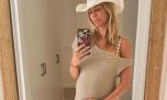 Nicole Neumann publicó las fotos en la recta final de su embarazo con el traje de baño ideal para la panza