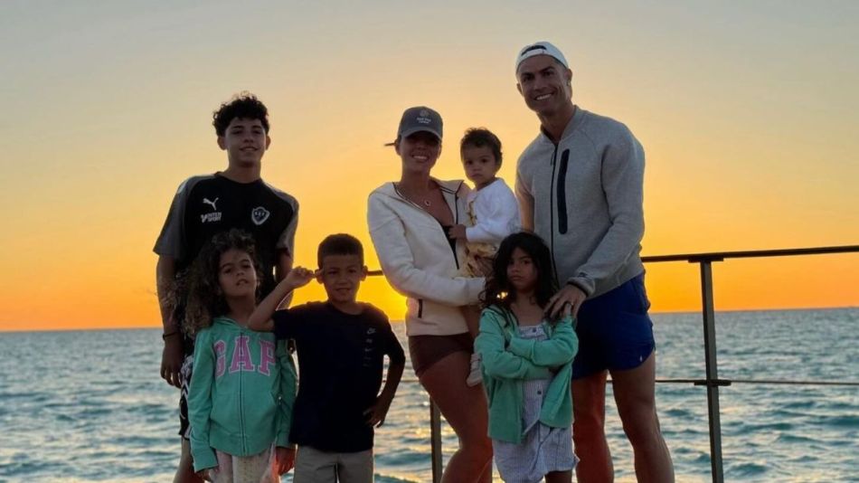 Cristiano Ronaldo y su familia. 