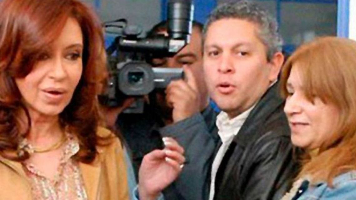 Fabián Gutiérrez (centre), former private secretary to ex-presidents Néstor Kirchner and Cristina Fernández de Kirchner.