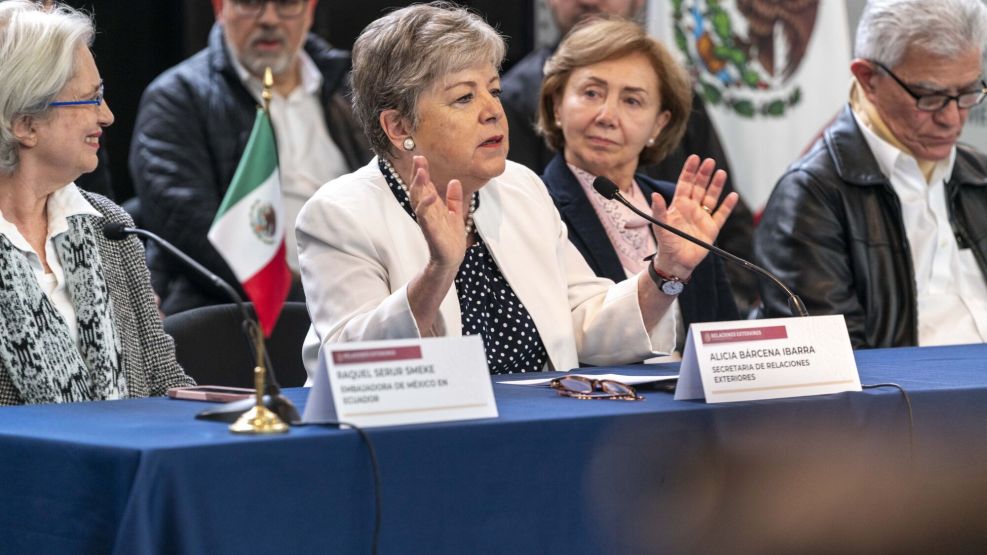 Mexican Foreign Affairs Secretary Alicia Barcena Ibarra Holds Press Conference Following Embassy Raid In Ecuador