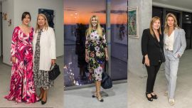 Carminne Dodero y Maria Taquini de Blaquier, Amalita Amoedo, y Marisa Koifman y Marlene Zichy Thyssen