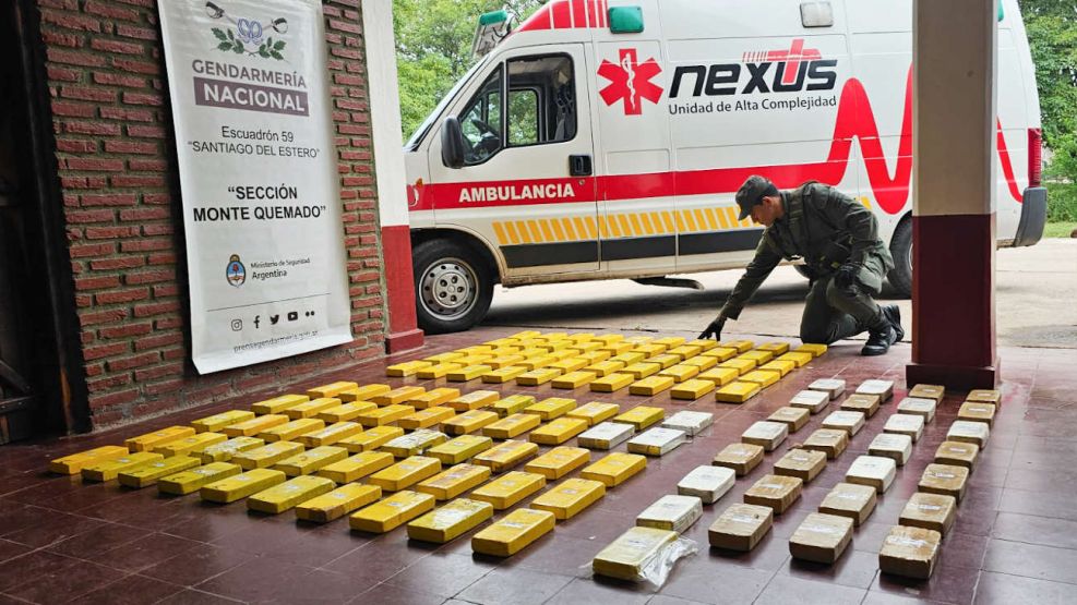 Gendarmería Nacional secuestró en Santiago del Estero 134 kilos de cocaína 20240408
