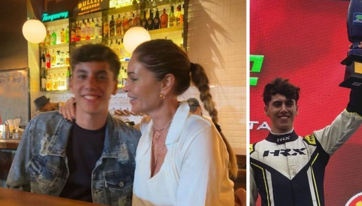 Malek El Bacha, el hijo de Karina Mazzocco, estuvo en el podio de Fórmula 4 Nueva Generación