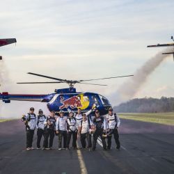 Andy Farrington, Michael Swanson, Miles Daisher y Sean MacCormac dieron cátedra en el Red Bull Aviation Camp 2024 que se hizo en Coushatta, Louisiana.