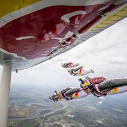 Andy Farrington, Michael Swanson, Miles Daisher y Sean MacCormac dieron cátedra en el Red Bull Aviation Camp 2024 que se hizo en Coushatta, Louisiana.