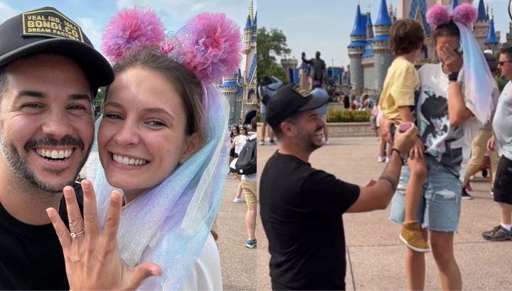 Nicolás Magaldi le pidió casamiento a Betiana Wolenberg en Disney: el video del emotivo momento