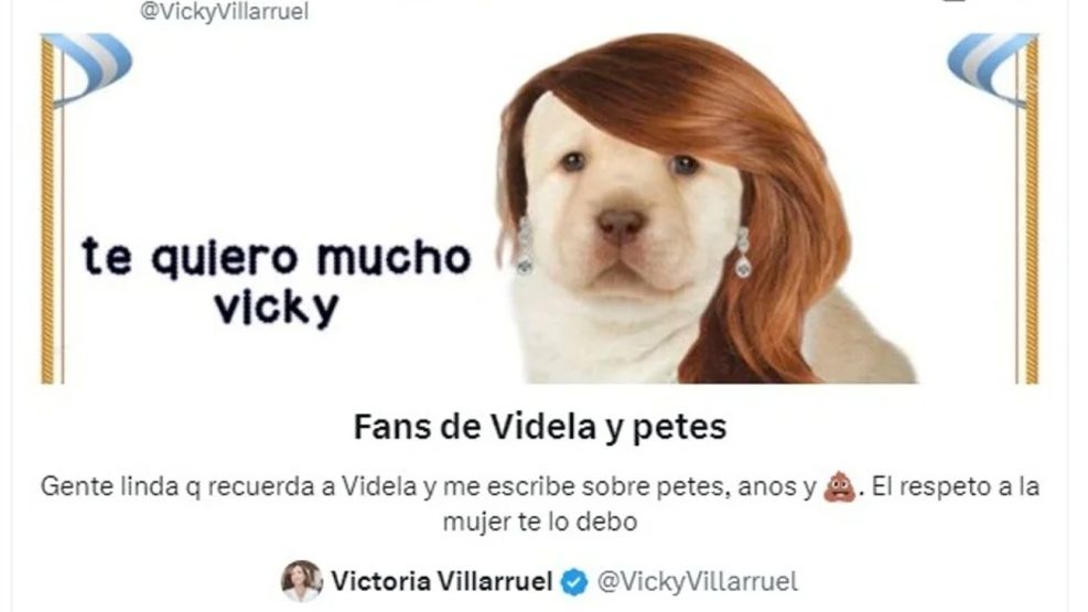 "Fans de Videla": la insólita lista de tuiteros creada por Victoria Villarruel