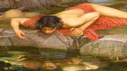 Narciso mirando su imagen en el lago 20240424