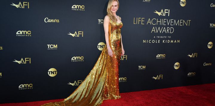 La actriz australiana Nicole Kidman asiste a la 49ª edición del Premio AFI Life Achievement Award en honor a Nicole Kidman en el Dolby Theatre de Hollywood, California.