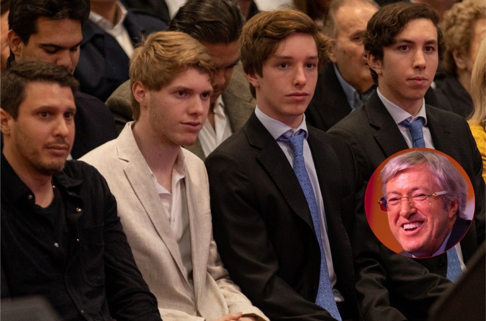 Alejandro Roemmers (círculo) y sus sobrinos: Alberto, Máximo, Christian y Maximilian.