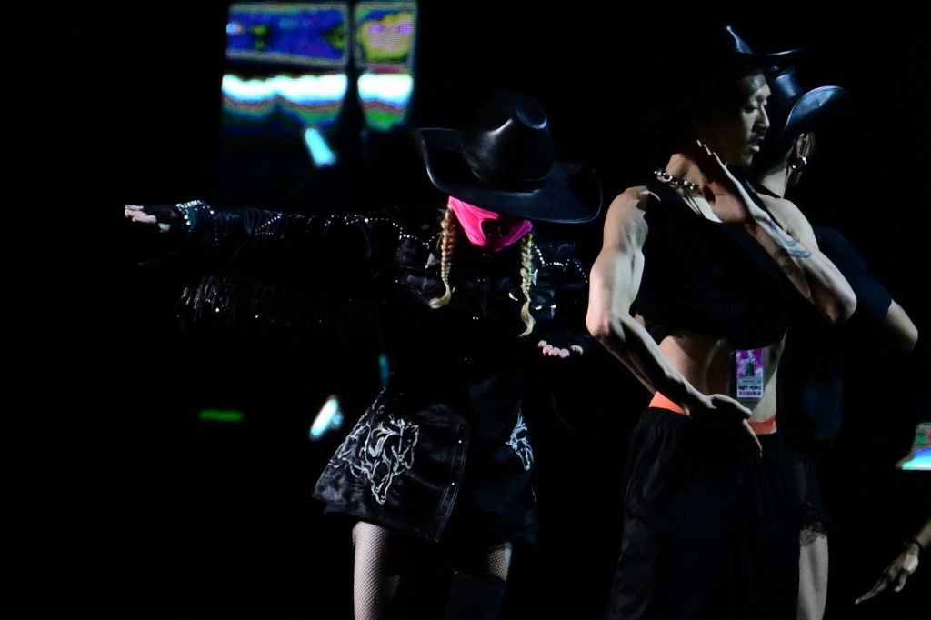 2 de mayo de 2024. Madonna en la prueba de sonido y escenario en la playa de Copacabana.