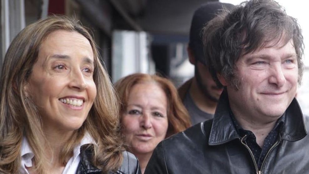 María Feldtmann y Javier Milei