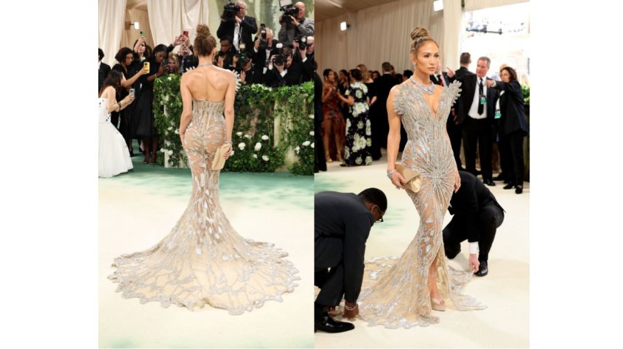 Met Gala 2024: Jennifer Lopez impactó con un descomunal vestido ...