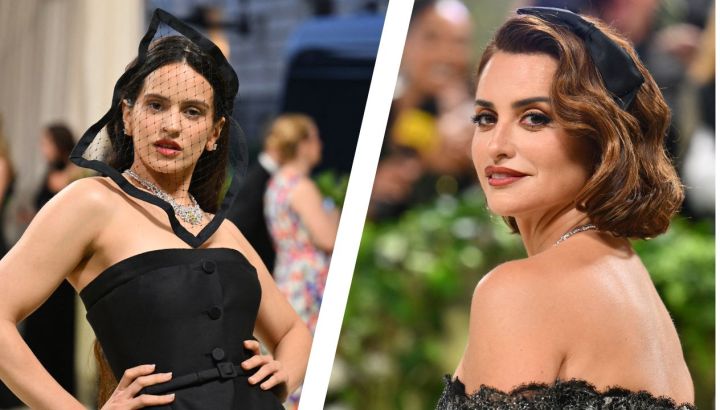 Penélope Cruz y Rosalía robaron miradas en la MET Gala 2024 con vestidos total black de Chanel y Dior