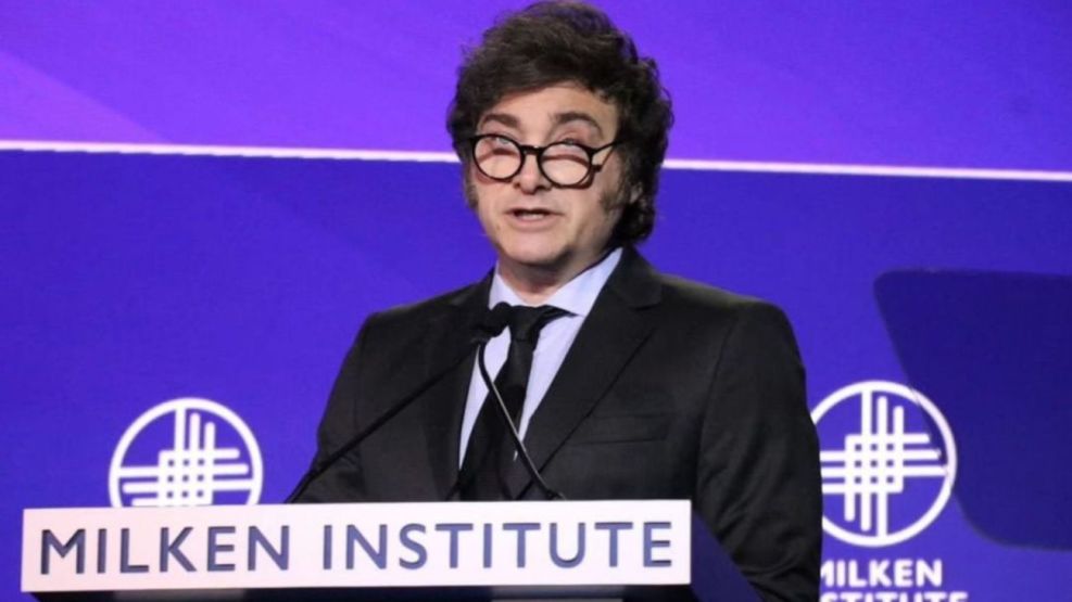 El presidente Javier Milei en la Fundación Milken