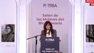 Cristina Kirchner, en el acto del Instituto Patria.