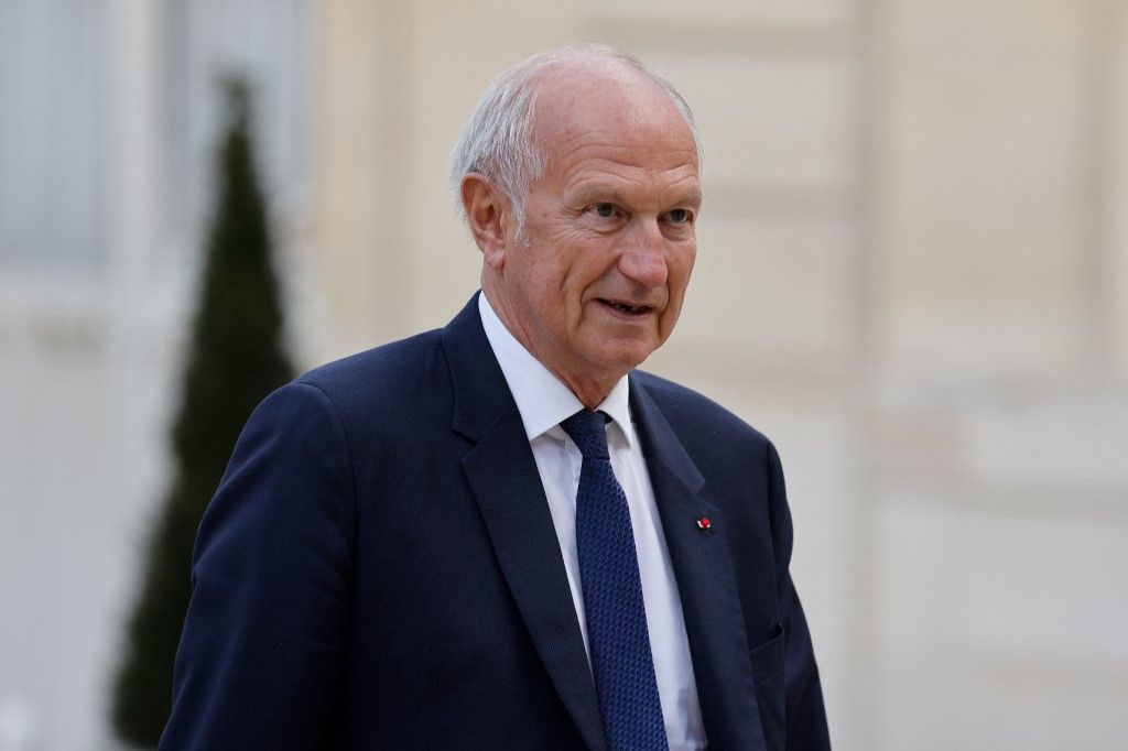 Jean-Paul Agon, presidente del directorio de L'Óreal, en el acceso al banquete de Macron a Xi Jinping..