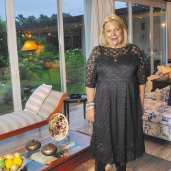 Elisa Carrió, pictured at her home in Exaltación de la Cruz, Buenos Aires Province, during herinterview with Jorge Fontevecchia.