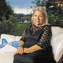 Elisa Carrió, pictured at her home in Exaltación de la Cruz, Buenos Aires Province, during herinterview with Jorge Fontevecchia.
