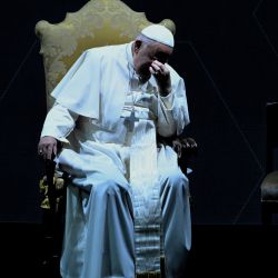 El Papa Francisco participa en la conferencia italiana del Estado general sobre la Natalidad, en Roma. | Foto:Andreas Solaro / AFP