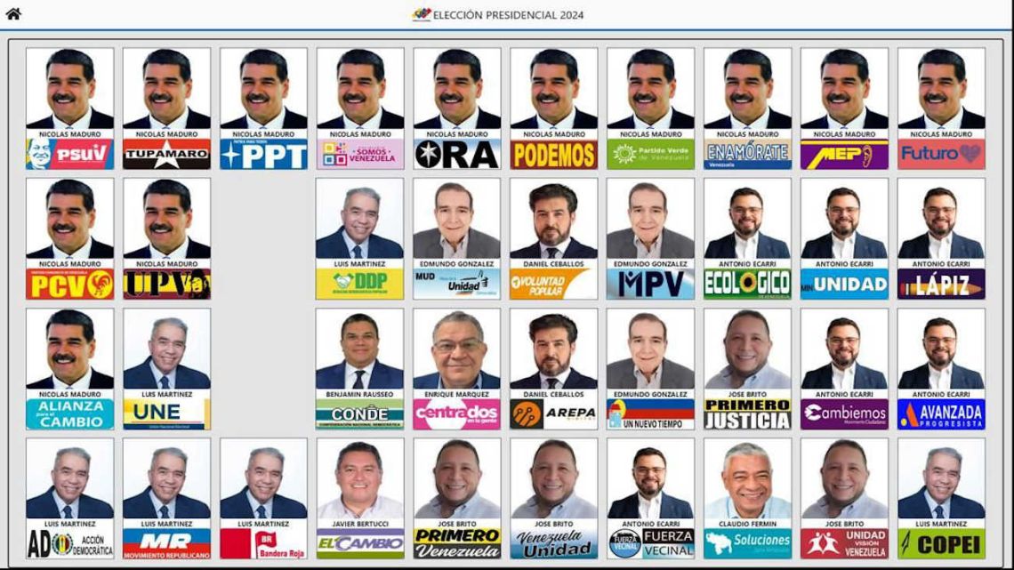 Venezuela: the official ballot for the July presidential elections has 13 photos of Maduro