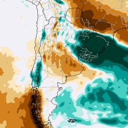 Mapa de lluvias previstas.