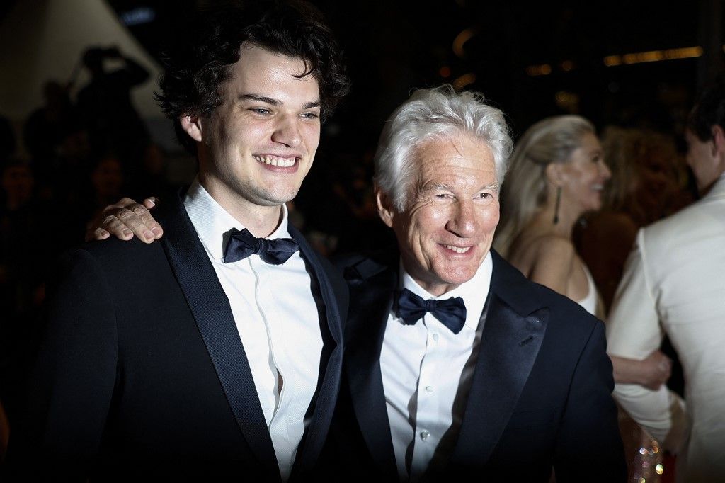 Cannes 2024:Richard Gere y su hijo mayor, Homer James Jigme Gere.