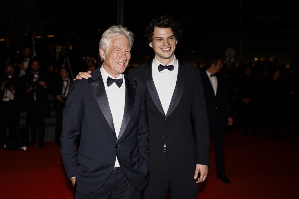 Cannes 2024:Richard Gere y su hijo mayor, Homer James Jigme Gere.