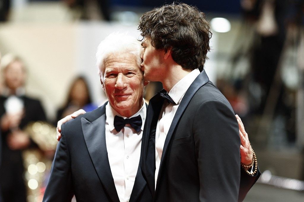 Cannes 2024:Richard Gere y su hijo mayor, Homer James Jigme Gere.