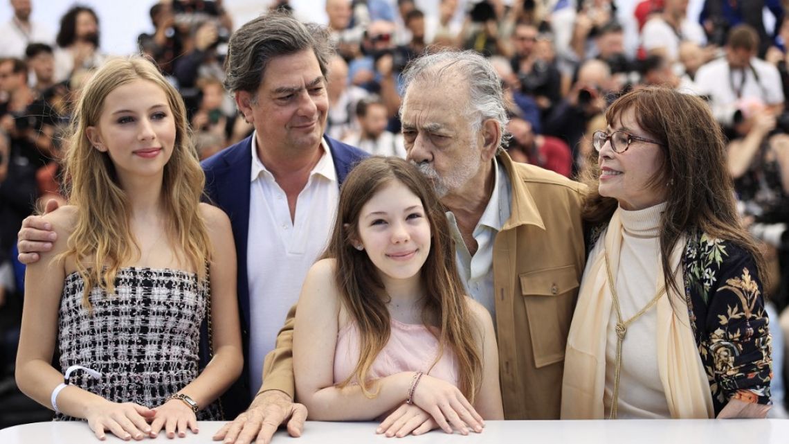 Francis Ford Coppola in Cannes: watched over by his grandchildren, his son and his actress sister
